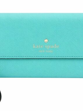 kate spade Cellphone Wristlet  fold-over wallet with gold logo